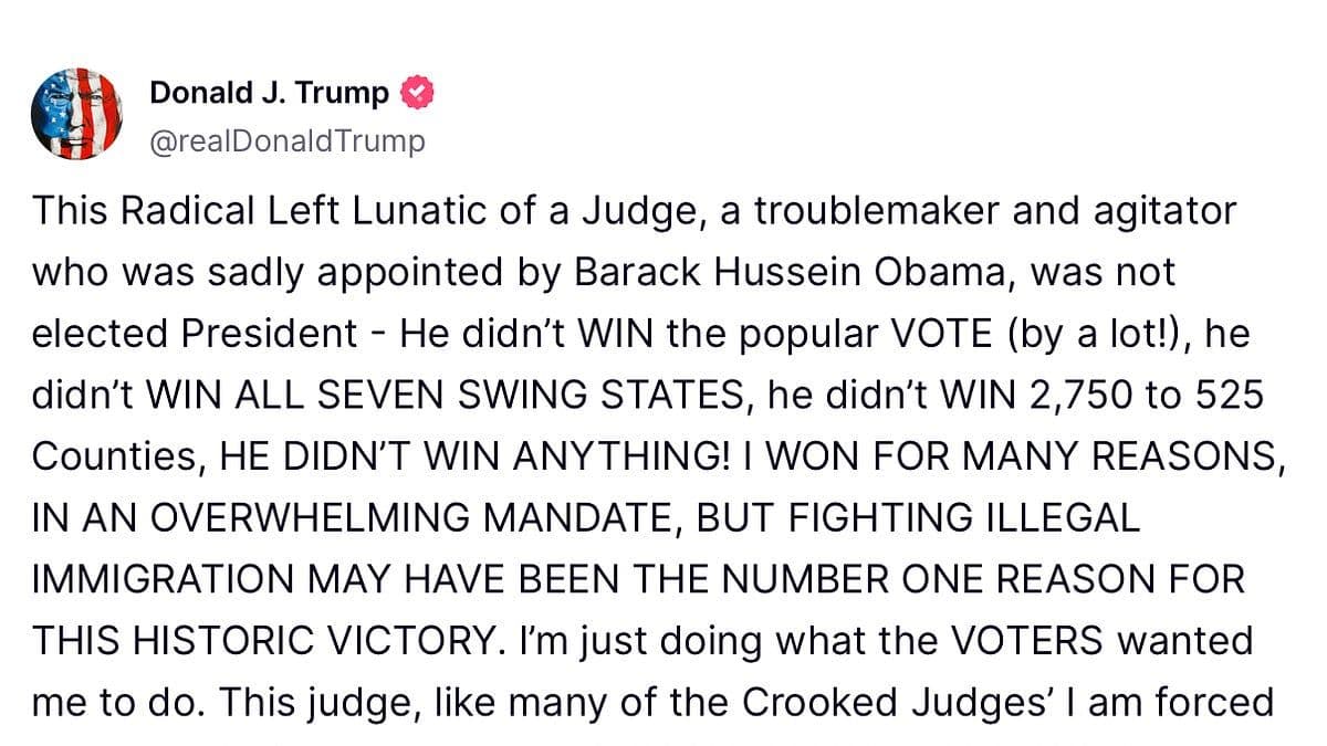 Donald Trump Calls For The Impeachment Of The Federal Judge Who Ruled Against Him