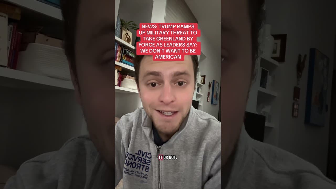 NEWS: Trump ramps up military threat to take Greenland as leaders say we don’t want to be American.