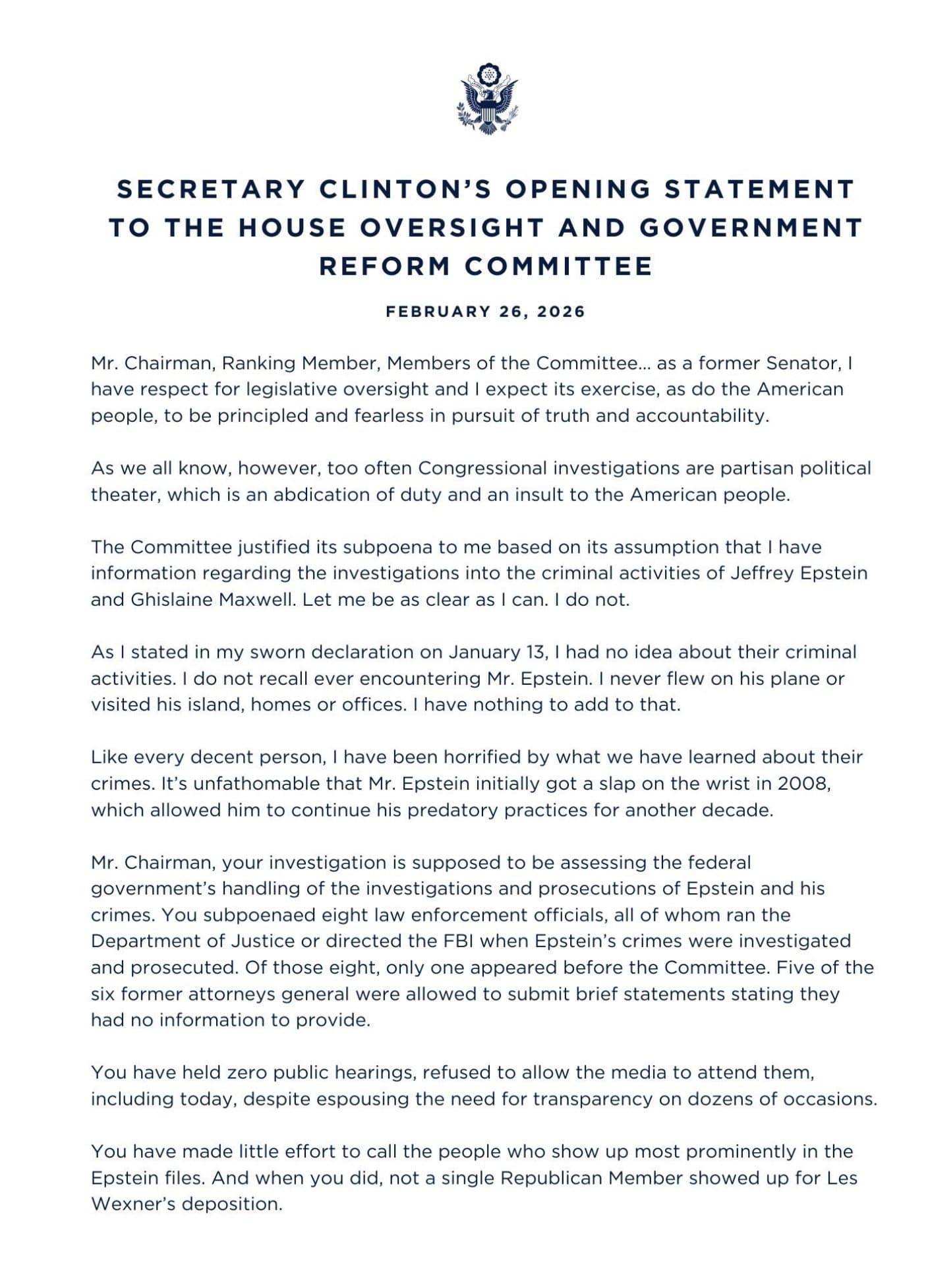 Major Update: Hillary Clinton Deposition Paused as She Torched Trump, SAVE Act Dying, Trump Considers Large Election Executive Order